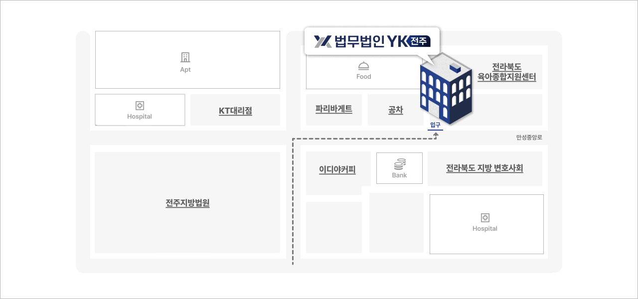 전주 분사무소 약도